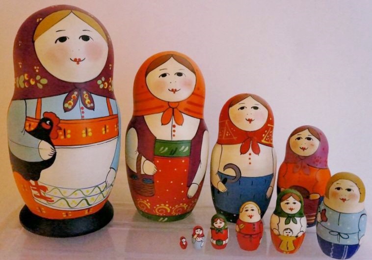 Russian Doll Black Rooster 10