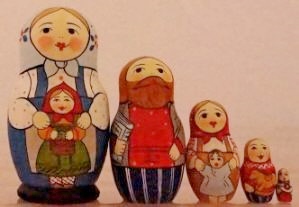 Russian Doll Toy Doll Blue Small