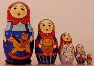 Russian Doll Family Toy Horse Small