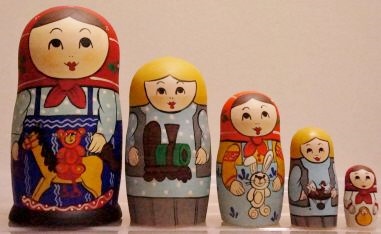 Russian Doll Happy Family Toy Horse