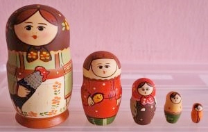 Russian Doll Happy Family Rooster