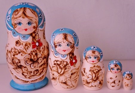 Russian Doll Raw Beauty in Blue